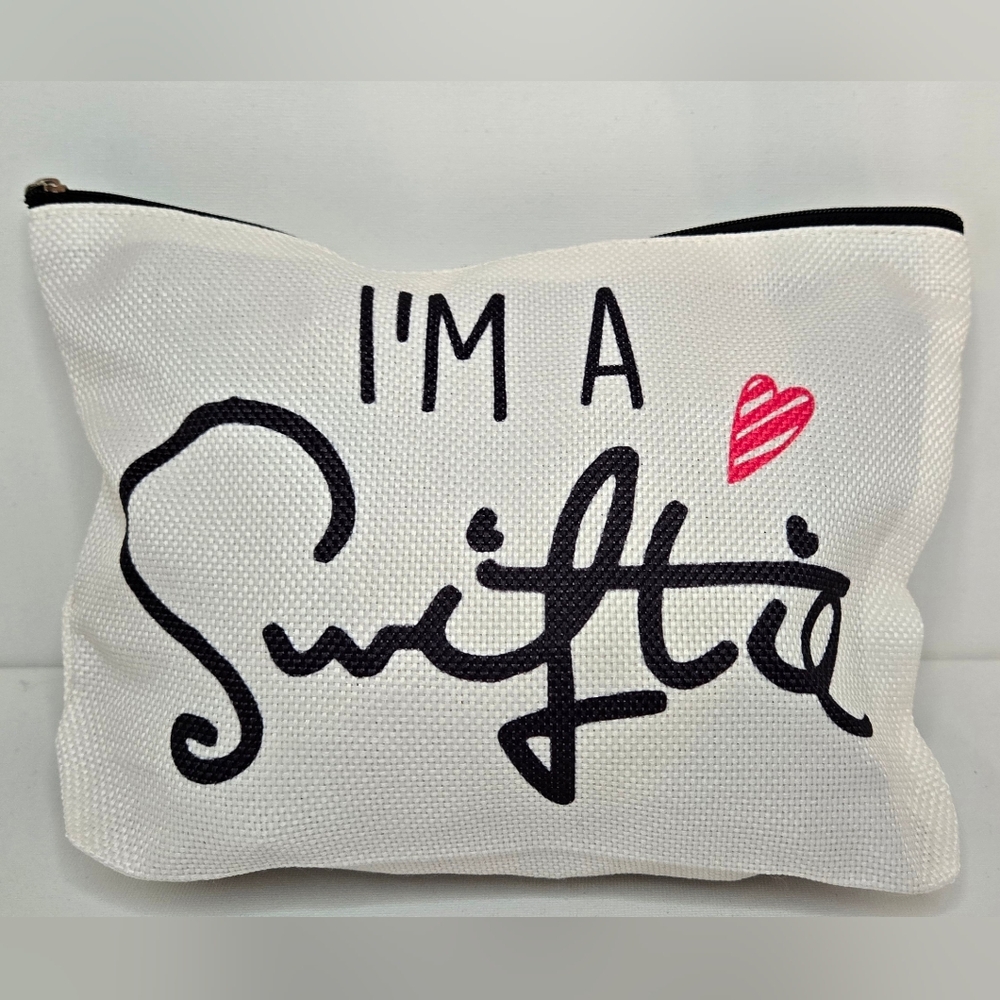 White and Black Cosmetic Bag